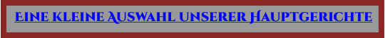 Eine kleine Auswahl unserer Hauptgerichte